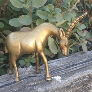Vintage 1970s brass Antelope figure